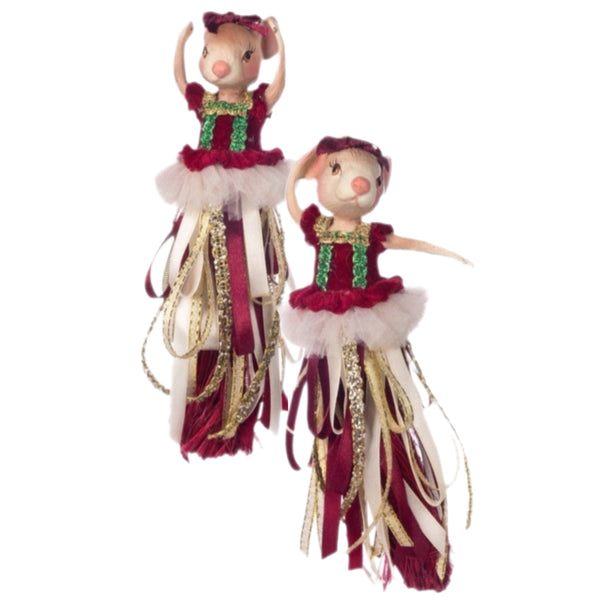 Assorted Mouse Ballerina Tassel Ornament, INDIVIDUALLY SOLD