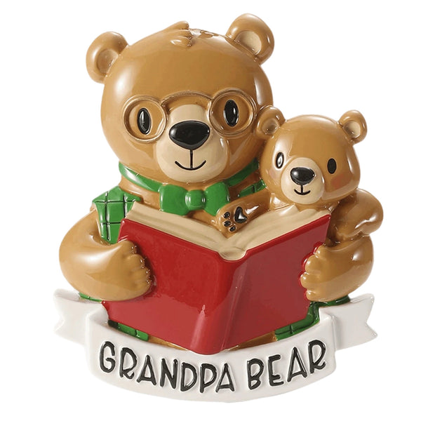 Assorted Grandparent Bear Ornament, INDIVIDUALLY SOLD