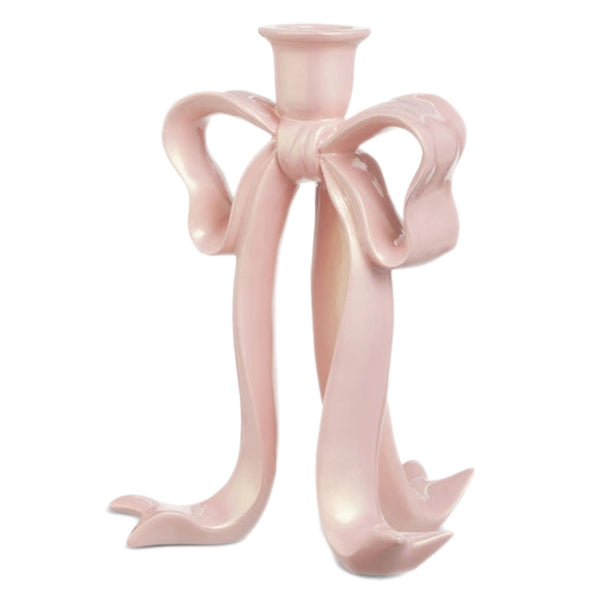 Assorted Pink Bow Taper Candle Holder, INDIVIDUALLY SOLD