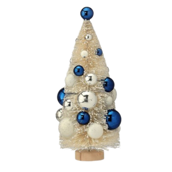 Assorted Blue & White Bottlebrush Tree Figurine, INDIVIDUALLY SOLD