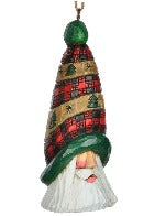 Tartan Tall Hat Santa Ornament