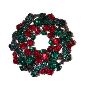 Holly Leaf Wreath Brooch