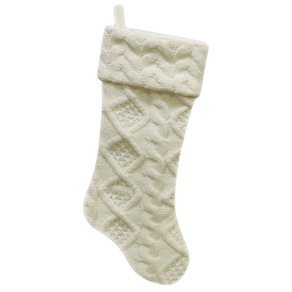 Assorted 21.5" Cable Knit Stocking, INDIVIDUALLY SOLD