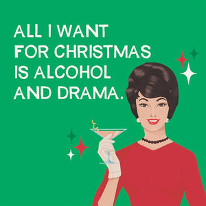 Alcohol And Drama Cocktail Napkin