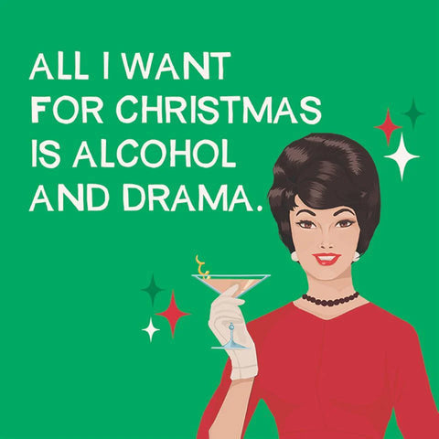 Alcohol And Drama Cocktail Napkin