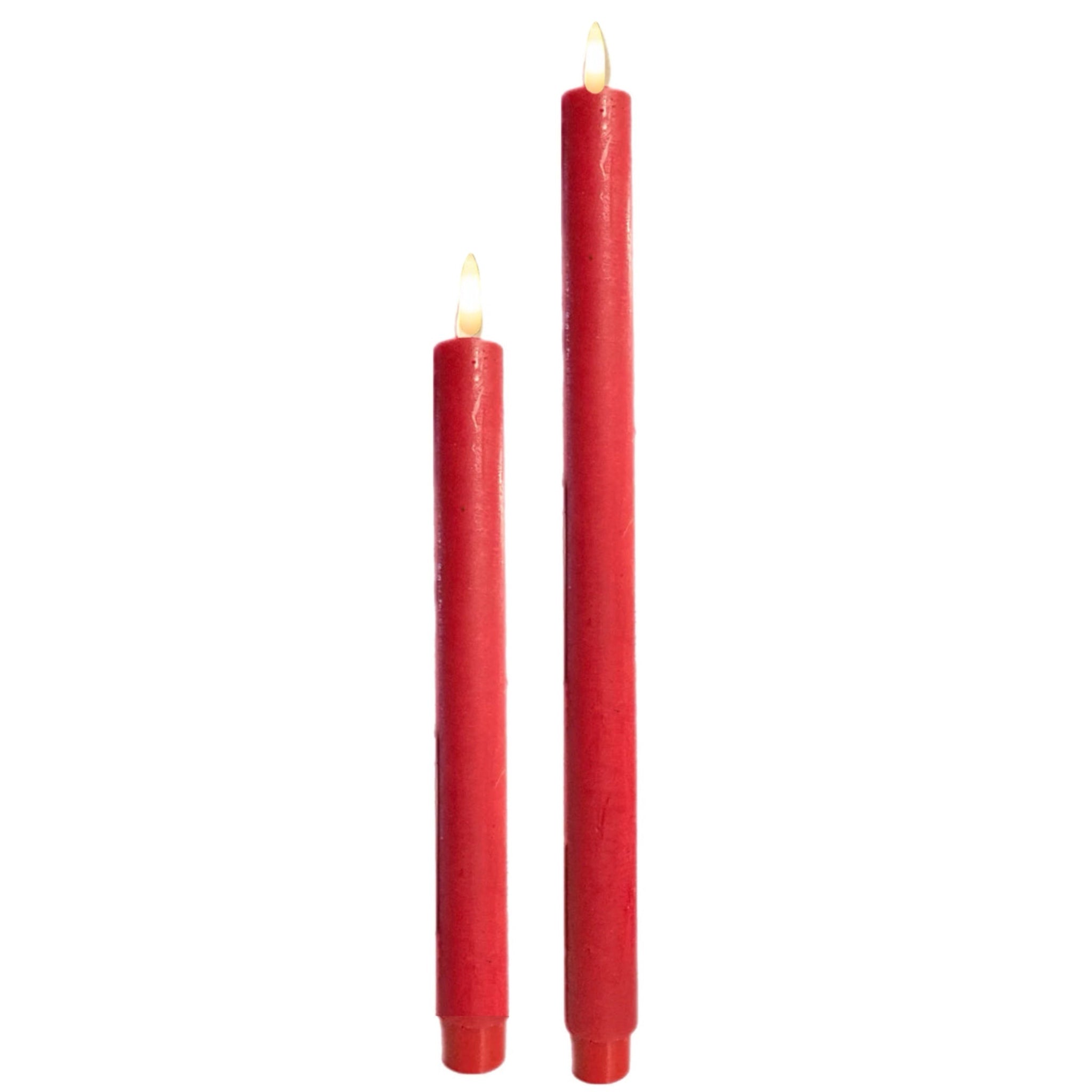 Assorted Red Taper Flameless Candle, INDIVIDUALLY SOLD