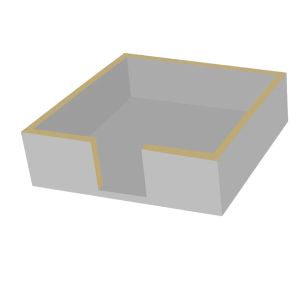 Assorted Silver & Gold Lacquer Napkin Holder, INDIVIDUALLY SOLD