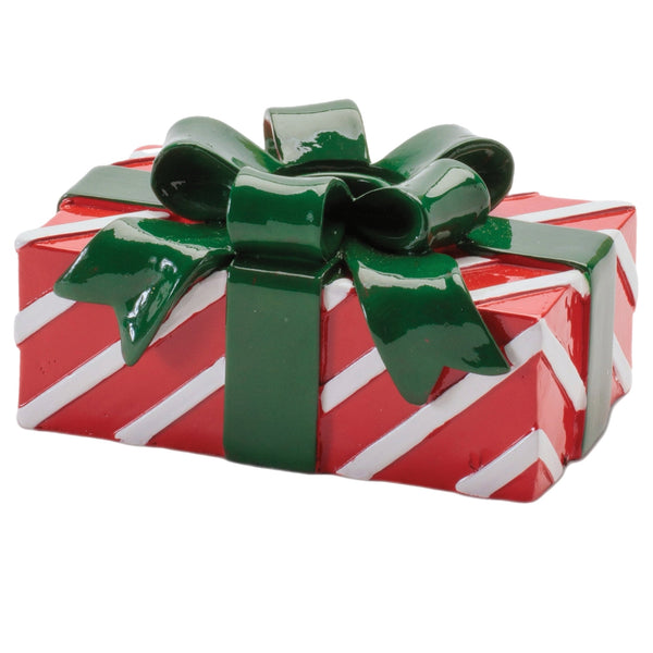 Assorted Red, White & Green Giftbox Taper Candle Holder, INDIVIDUALLY SOLD