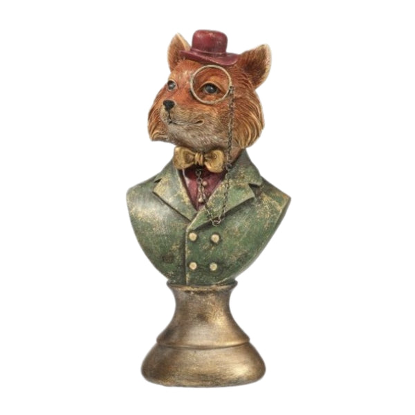 Assorted Woodland Animal Bust Wearing Glasses Figurine, INDIVIDUALLY SOLD