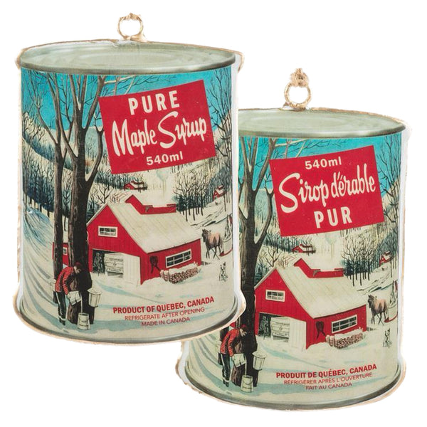 Double Sided Maple Syrup Can Ornament