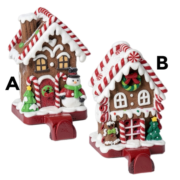Assorted Gingerbread House Stocking Holder, INDIVIDUALLY SOLD