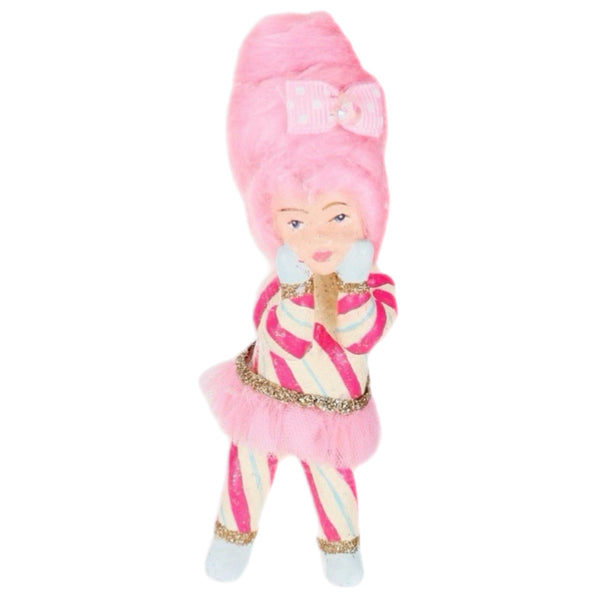 Assorted Girl With Cotton Candy Hair Ornament, INDIVIDUALLY SOLD
