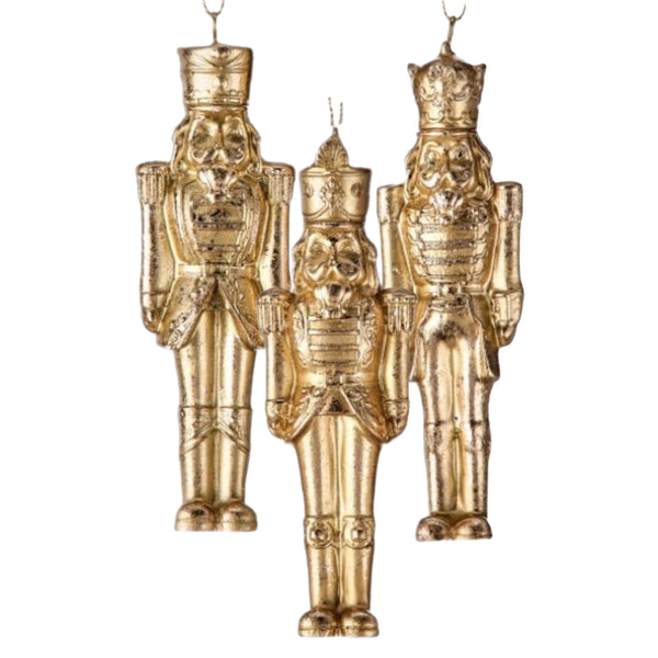 Assorted Gold Nutcracker Ornament, INDIVIDUALLY SOLD