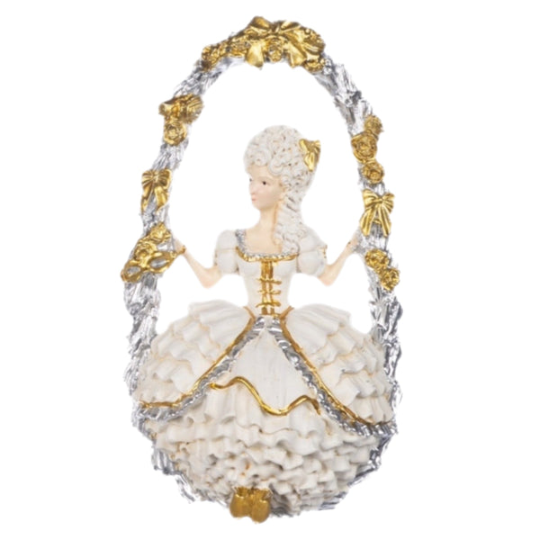Assorted Lady On Flower Swing Ornament, INDIVIDUALLY SOLD