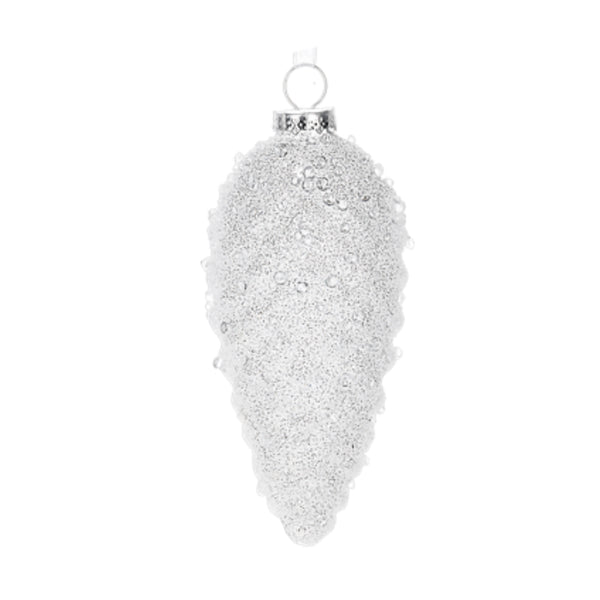 Assorted White Iced Pinecone Ornament, INDIVIDUALLY SOLD