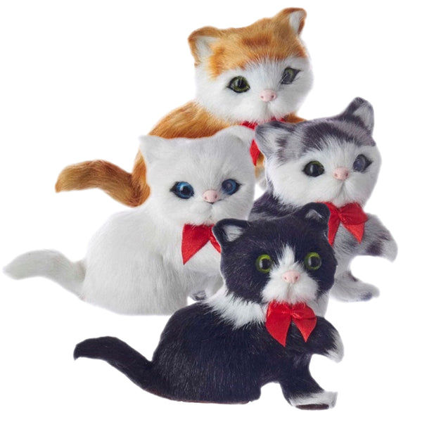 Assorted Furry Cat Ornament, INDIVIDUALY SOLD