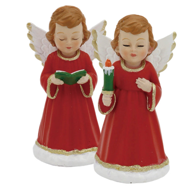 Assorted Angel In Red Dress Figurine, INDIVIDUALLY SOLD