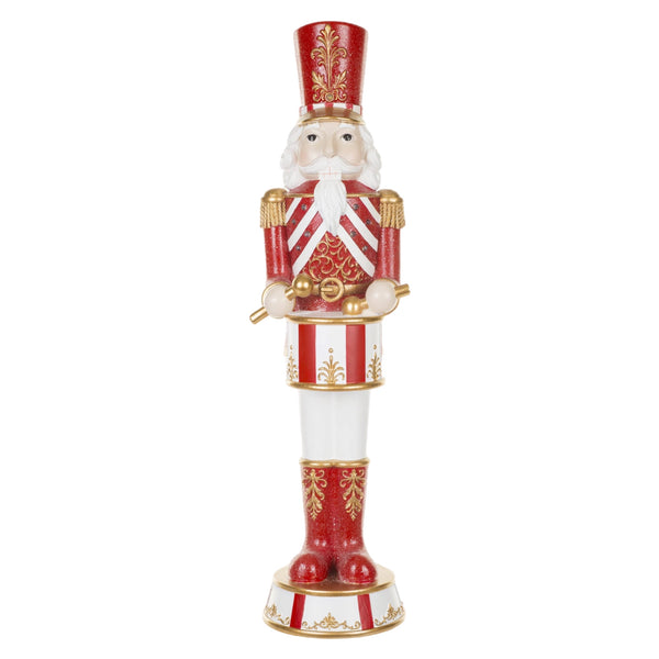 Assorted Red & Gold Nutcracker With Drum Figurine, INDIVIDUALLY SOLD
