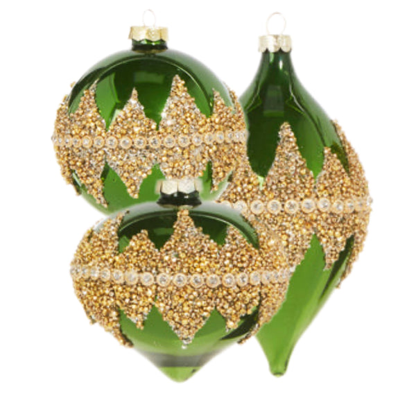 Assorted Green Beaded Ball, INDIVIDUALLY SOLD