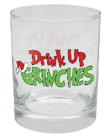 Drink Up Grinches Rocks Glass