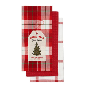 Christmas Tree Farm Linen Napkin, Set Of 3