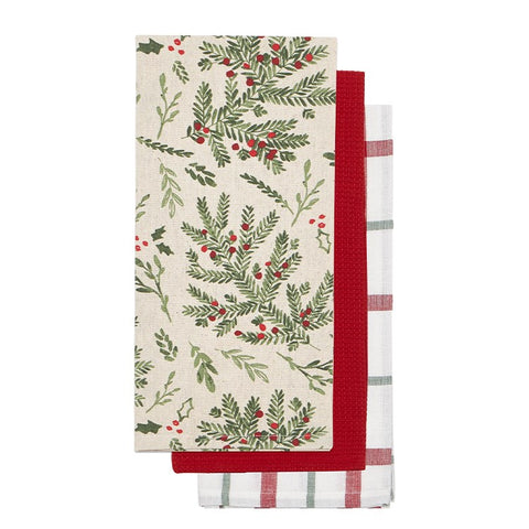 Holly Linen Napkin, Set Of 3