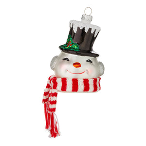 Snowman Head With Scarf Ornament