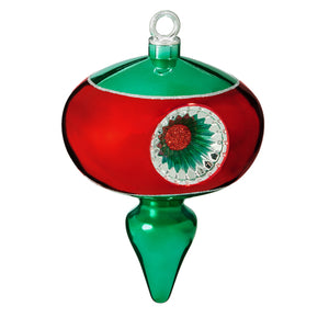 9.5" Small Red And Green Reflector Ball