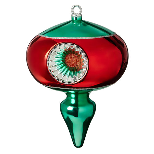 12" Large Red And Green Reflector Ball