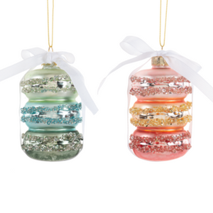 Assorted Macaron Stack Ornament, INDIVIDUALLY SOLD