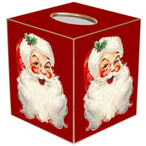 Vintage Santa Face Tissue Box Cover