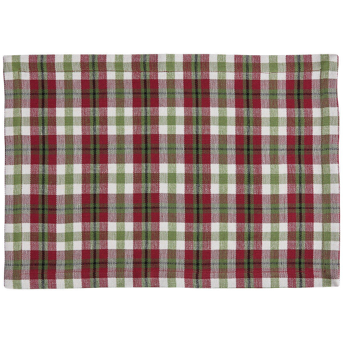 Checkered Red And Green Placemat