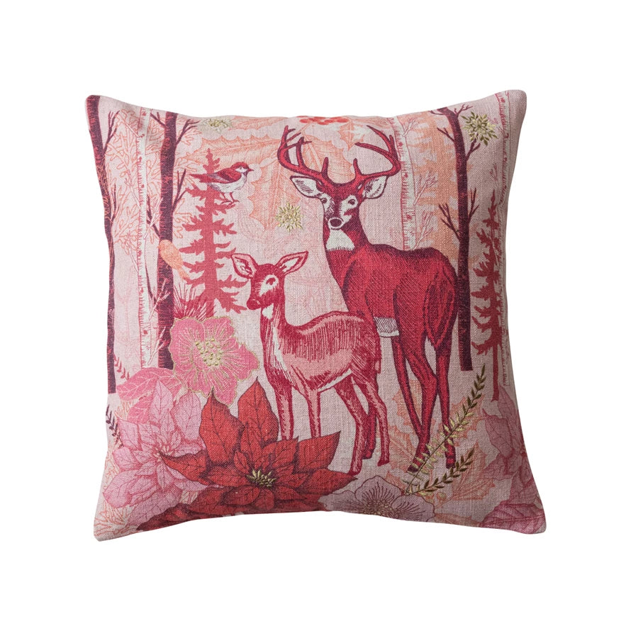 Red Reindeer Pillow