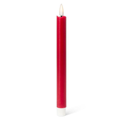 1" X 9.5" Taper Flameless Candle: Red