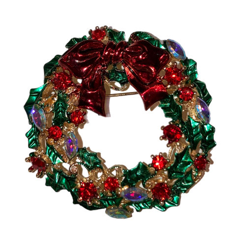 Wreath With Bow Brooch
