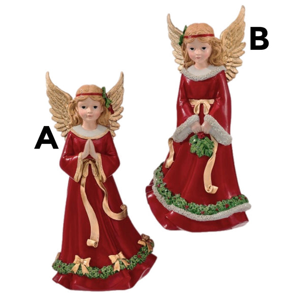 Assorted Angel In Red Dress Figurine, INDIVIDUALLY SOLD