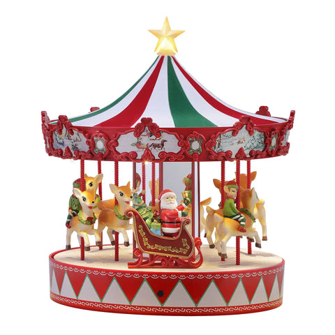 Red And Green Reindeer Carousel
