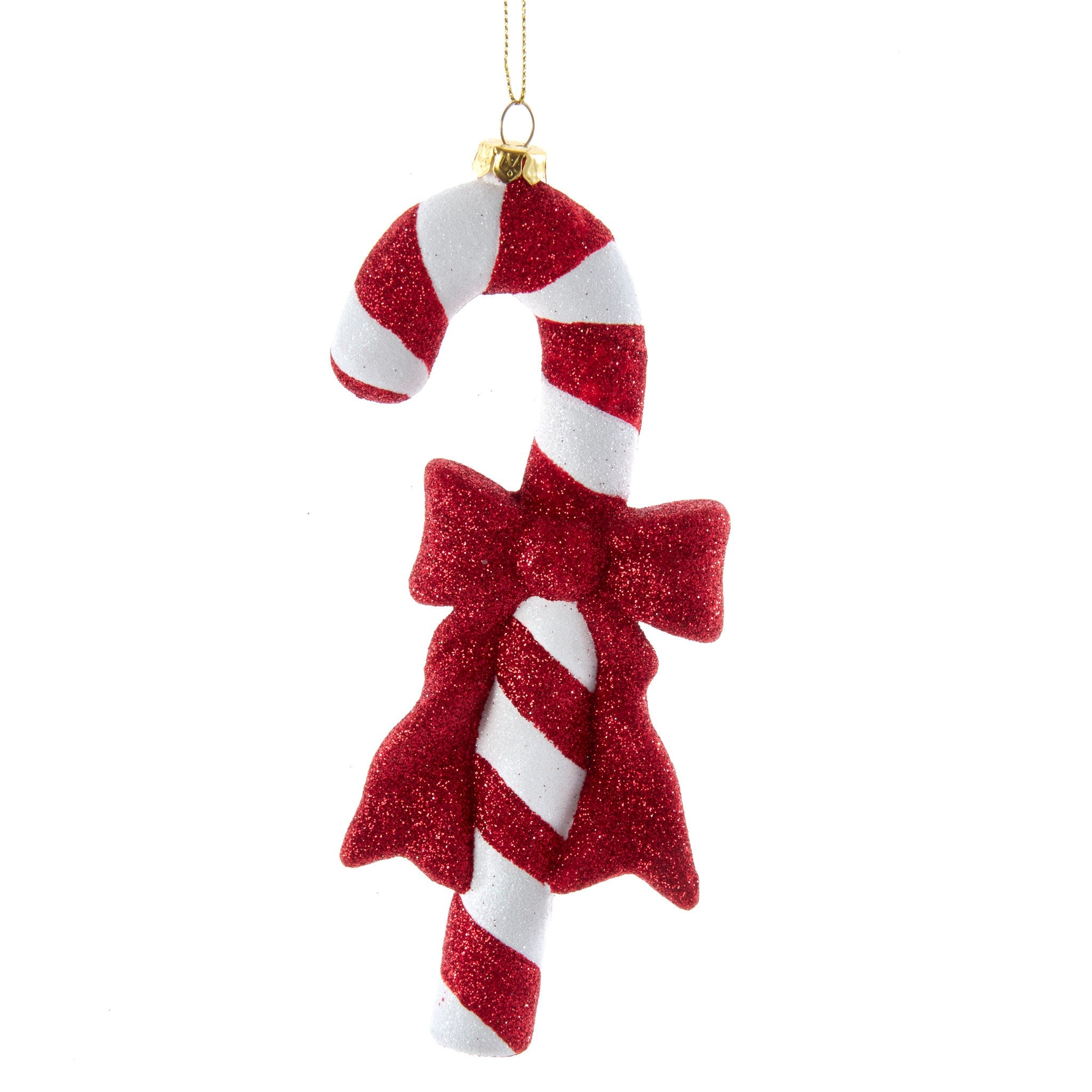 Candy Cane With Bow Ornament
