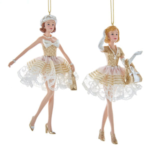 Assorted Lady Shopper Ornament, INDIVIDUALLY SOLD