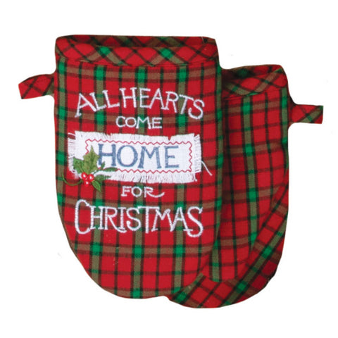 All Hearts Come Home For Christmas Oven Mitt, INDIVIDUALLY SOLD