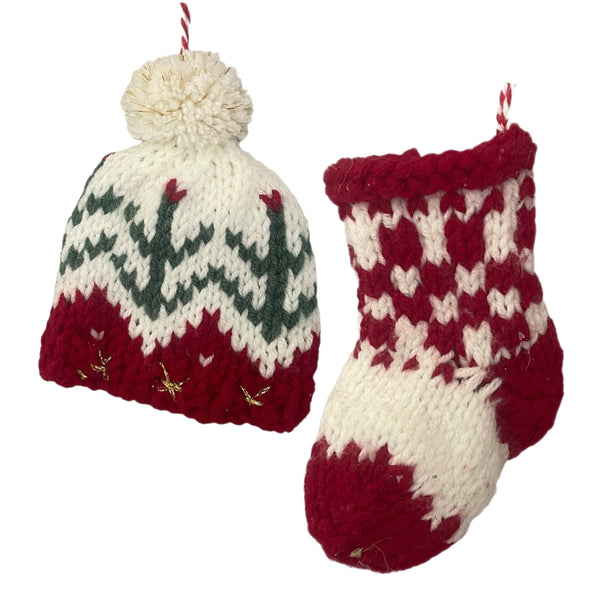 Assorted Knitted Wear Ornament, INDIVIDUALLY SOLD