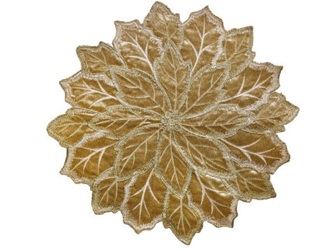 Gold Poinsettia Place Mat