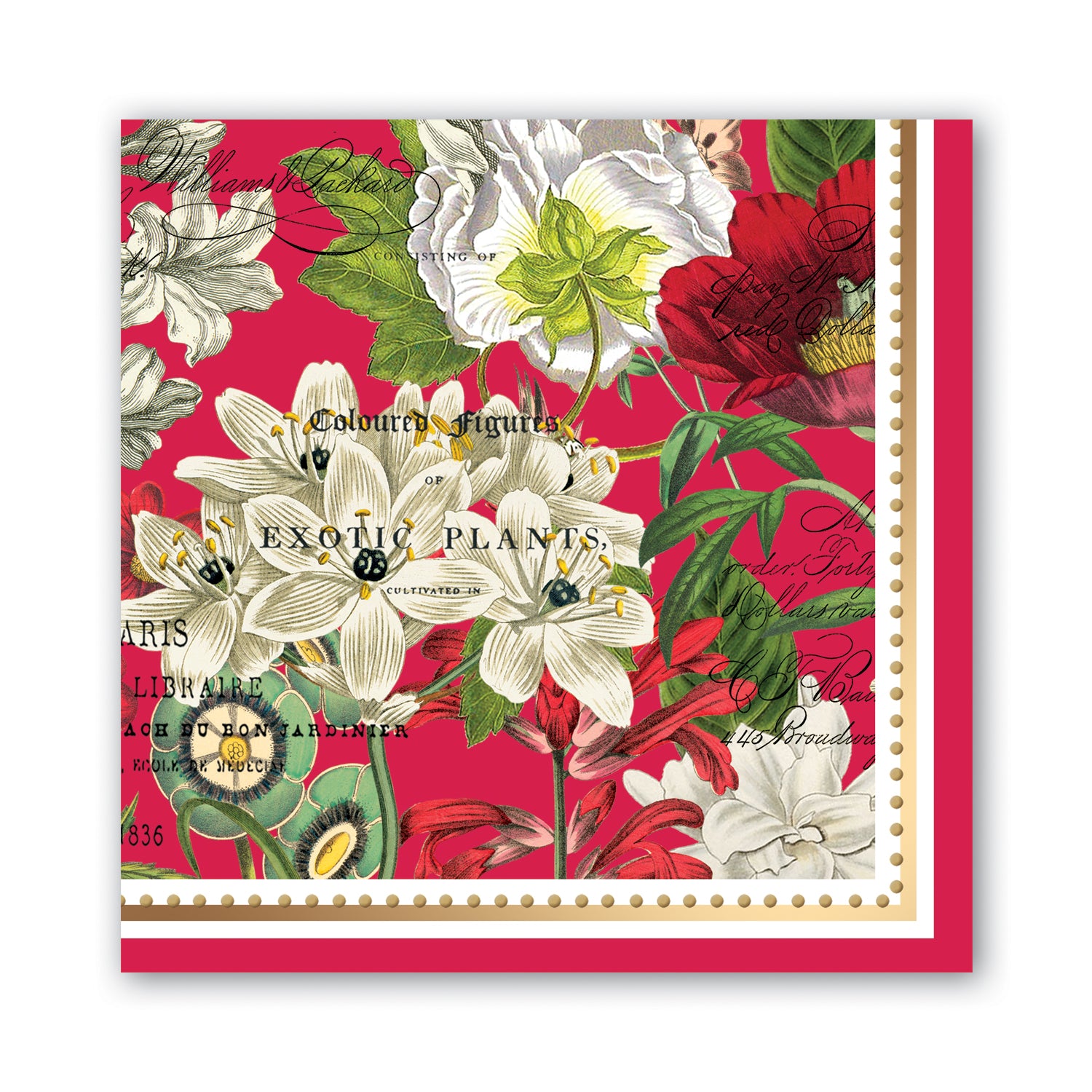 Michel Design Works Luncheon Napkin: White Christmas