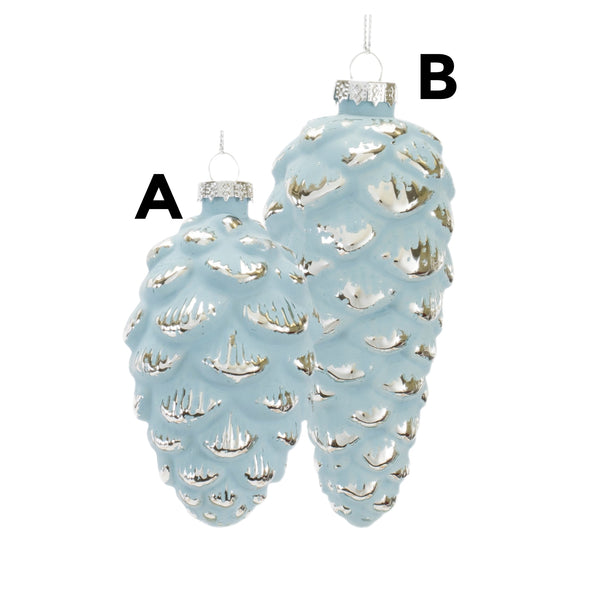 Assorted Blue Pinecone Ornament, INDIVIDUALLY SOLD