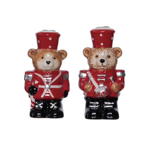 Nutcracker Bear  Salt & Pepper, Set Of 2