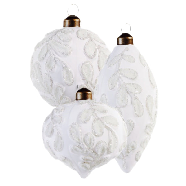Assorted White Leaf Ball, INDIVIDUALLY SOLD