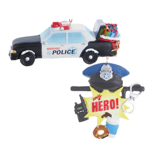 Assorted Police Ornament, INDIVIDUALLY SOLD