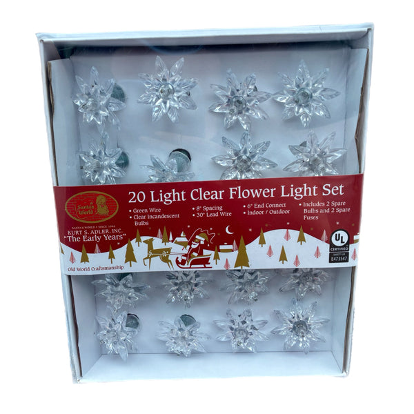 20 Clear Flower Lights INDOOR