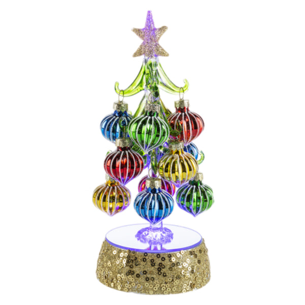 Assorted Gold Base Tree With Balls Figurine, INDIVIDUALLY SOLD