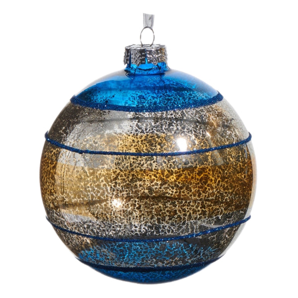 Assorted Blue & Orange Striped Ball, INDIVIDUALLY SOLD